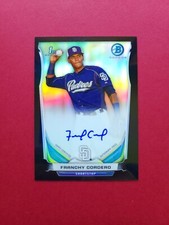 2014 Bowman Chrome 1st Auto Franchy Cordero #BCAP-FC Black Refractor /99