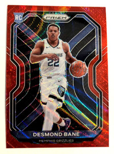 2020-21 Panini Prizm Desmond Bane Ruby Wave Prizm Rookie RC #297 Grizzlies