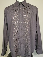 ROBERT GRAHAM Men  s Tonal Micro Checks Multi-color Btn Frnt Ctn LS Shirt L India