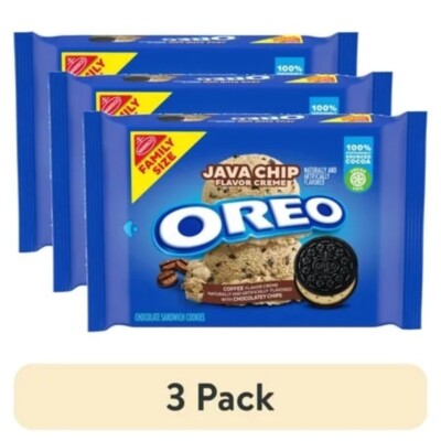 (3 pack) OREO Java Chip Creme Chocolate Sandwich Cookies,   17 oz
