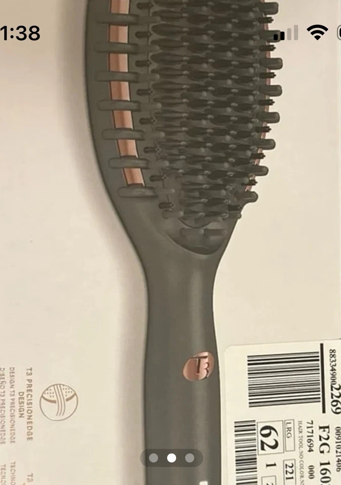 New In Box, Never Used, Authentic T3 EDGE Heated Smoothing & Styling Brush - Image 3 of 4