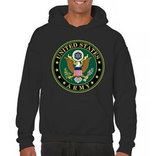 United States Army Crest Sweatshirt Insignia Military Veteran DD 214 Hoodie