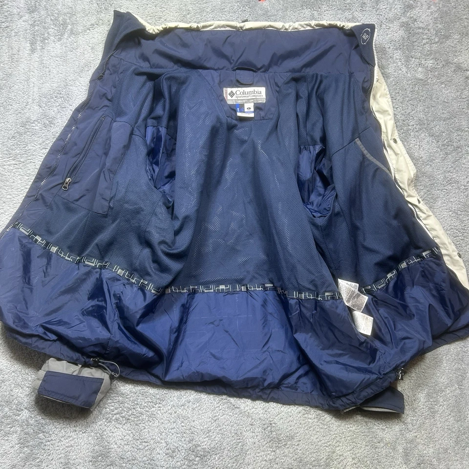 Vintage Columbia Vertex Jacket Men L Blue Ski Hooded Full Zip Interchange *SPOTS - Image 2 of 4