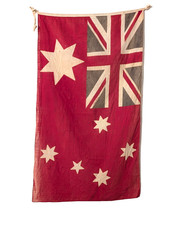 Antique Australian Red Ensign Union Jack Flag 1910s Ww1 Era Merchant Ship