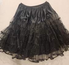 Leg Avenue Petticoat 104160 Black Crinoline Square Dance Ruffle One Size