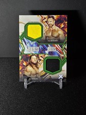 2025 Topps Exalted WWE Rivaled Relics LA Knight & AJ Styles Dual Patch /50