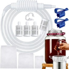 Weinheber mit Pumpe Abf&uuml;llschlauch Set 2,5m Silikon Filterbeutel Wein Bier