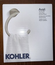 KOHLER Avail Towel Ring Brushed Nickel Wall Mount w/ Hardware R31184-BN