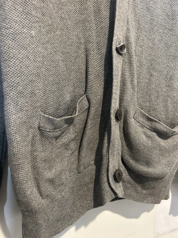 Ralph Lauren Rugby Hombres Cárdigan Ligero Cuello Suéter Algodón Pima Talla M Foto 4 de 4