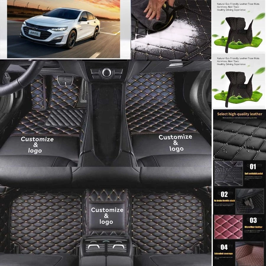 For Chevrolet Malibu Car Floor Mats Auto Carpets All Weather Waterproof Foto 3 de 4