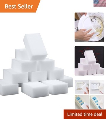 100 Pack Magic Sponge Eraser Extra Thick and Long Lasting Melamine Cleaning S...