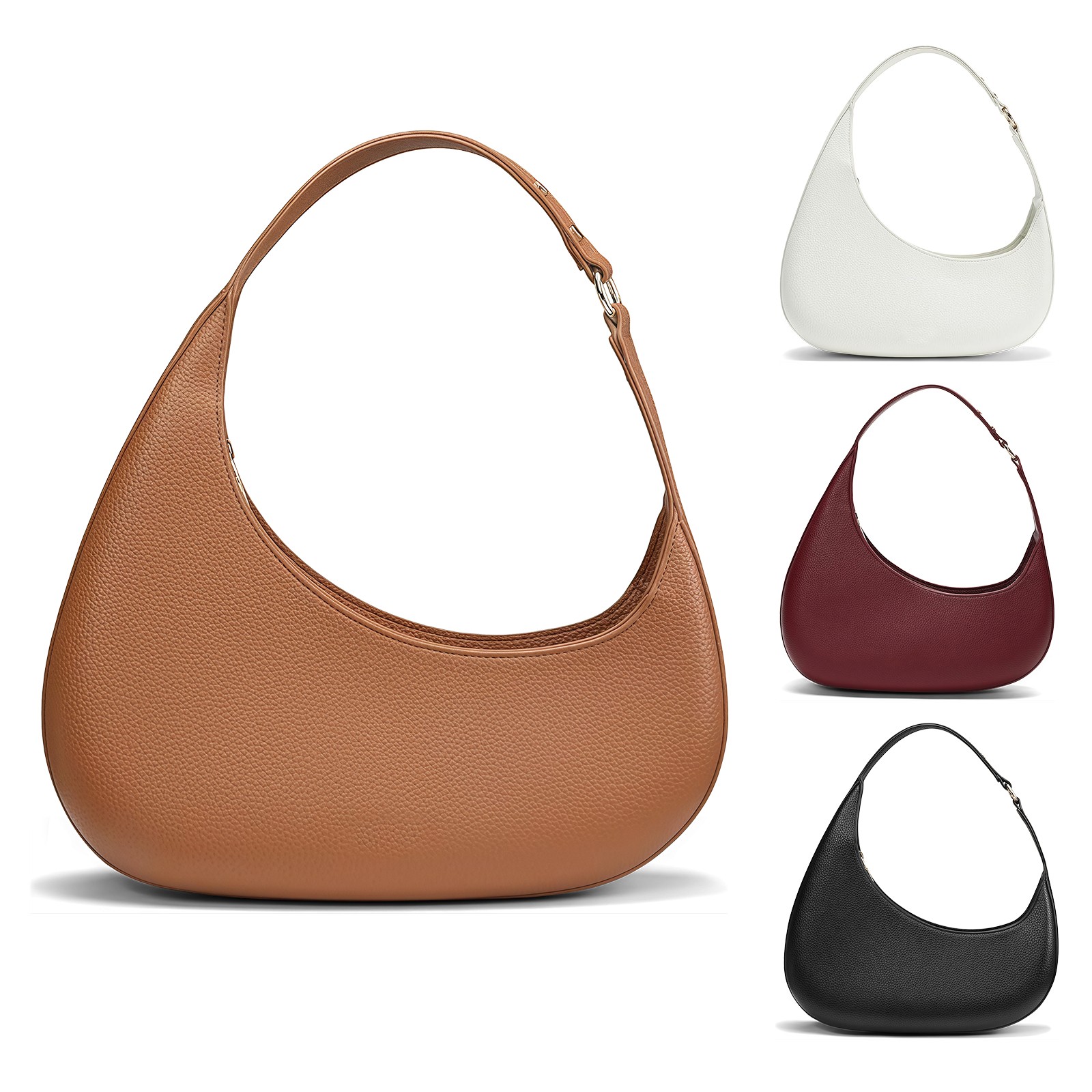 Shoulder Bag for Women Cute Hobo Handbag and Vegan Leather Retro Small Clutch PU-image