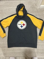 Pittsburgh Steelers NFL Old Time Sports OTS Sweatshirt Hoodie Large EUC