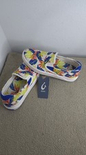 NWT OluKai Lae' Ahi Pa'i Mens 9 Tropical Floral Casual Comfort Slip On Shoes