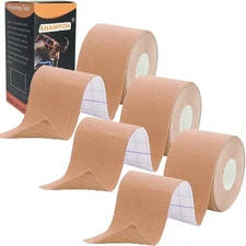3Rolls Precut Kinesiology Tape Skin Cotton Elastic Adhesive Athletic Sports Tape