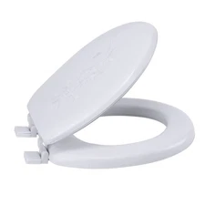 Extra Soft Vinyl Standard round Toilet Seat in White