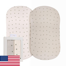 Ely  s  Co. Bassinet Sheets - 2-Pack Jersey Cotton Fitted - 32  x16  x3  