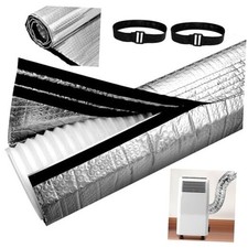 Double Bubble Reflective Foil Portable Air Conditioner Hose Cover Wrap with 2