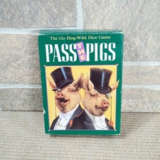 Vintage 1992 Pass the Pigs Dice Game Milton Bradley w/Case Original Box READ/SEE