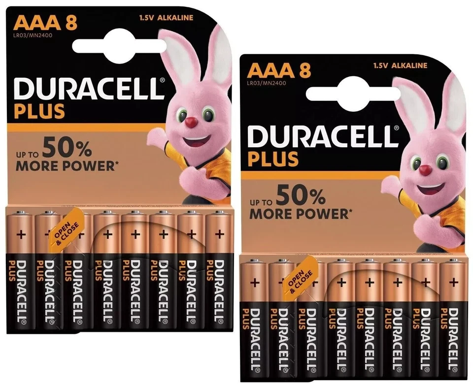 Duracell AAA Batterien 8/16 Pack PLUS LR03 MN2400 1,5V Alkaline Batterie - Bild 3 von 3