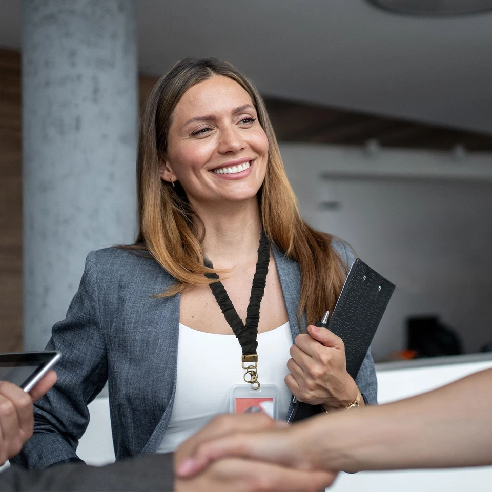 Paquete de 2 cordones Scrunchie 4 tarjeteros, verde/azul claro Foto 4 de 4
