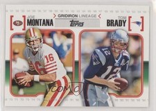 2010 Topps Gridiron Lineage Joe Montana Tom Brady #GL-MOB HOF 0r92