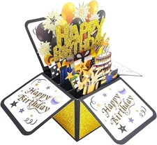 Birthday Pop Up Cards,3D Birthday Cards Greeting Cards with Blank Card and Envel