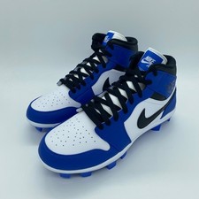 Jordan 1 Retro MCS Baseball Cleats Blue Black White AV5354-411 Size 10 Mens