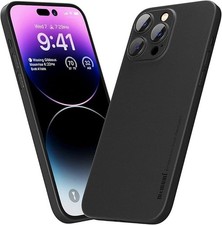 Memumi iPhone 14 Pro Max Case Black Ultra Slim 0.3mm Matte PP Soft Cover