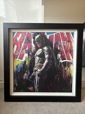 GOTHAM HERO BATMAN LEINWAND VON ZINSKY Limited Edition Druck von Zinsky handsigniert 