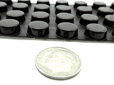 7/16" x 3/16" Black Silicone Rubber Feet Peel  Stick Equipment Repair 64 Pack