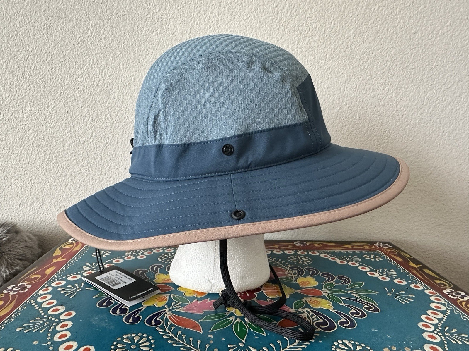 Ciele Bucket Hat Cap BNDCKHat Carbon Iconic VC Blue 5 Panel Size S/M Coolmatic