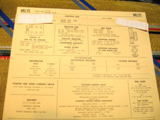 Willys. L-6 226. Model Fc-170. Presto 6 Volt System. Standardsadjustments Card