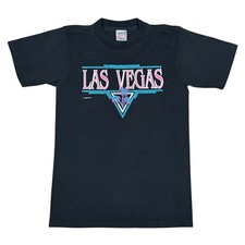 Vintage 1991 Las Vegas Shirt Oneita 90s Made In USA Neon Graphic FIts like Small