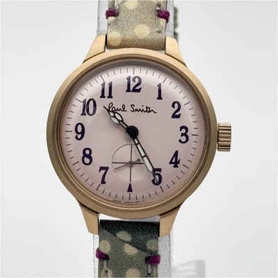 Paul Smith S066221 1D40 506221 Quarz Analog Armbanduhr 35mm Goldton JP In Hand