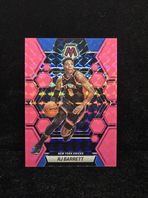 RJ Barrett 2022-23 Mosaic #3 Pink Fluorescent Prizm 09/10 Jersey # Raptors