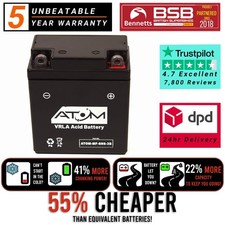 6N6-3B Atom AGM Motorcycle Battery 6V for Honda CB 125 S 1973-1982