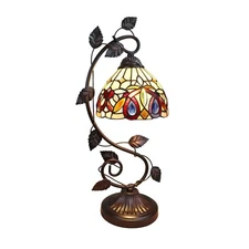 Chloe Lighting Serenity Victorian Tiffany-Style Dark Bronze 1 Light Table Lamp 8