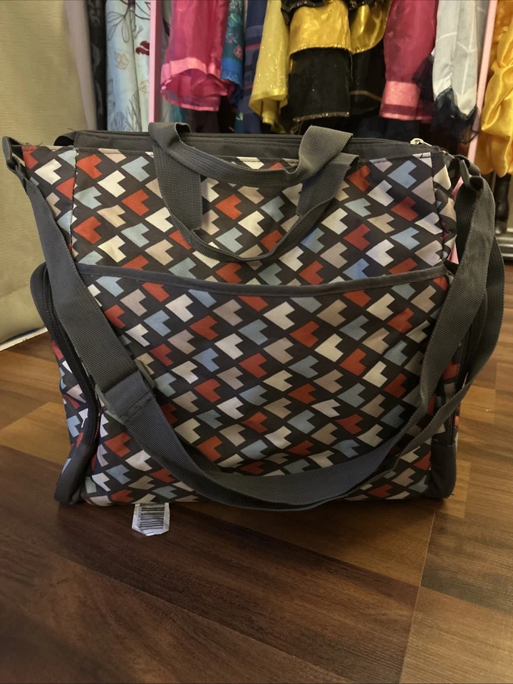 "Bolsa de pañales vintage Baby Boom corazones abstractos 15""x13""x6""" Foto 4 de 4