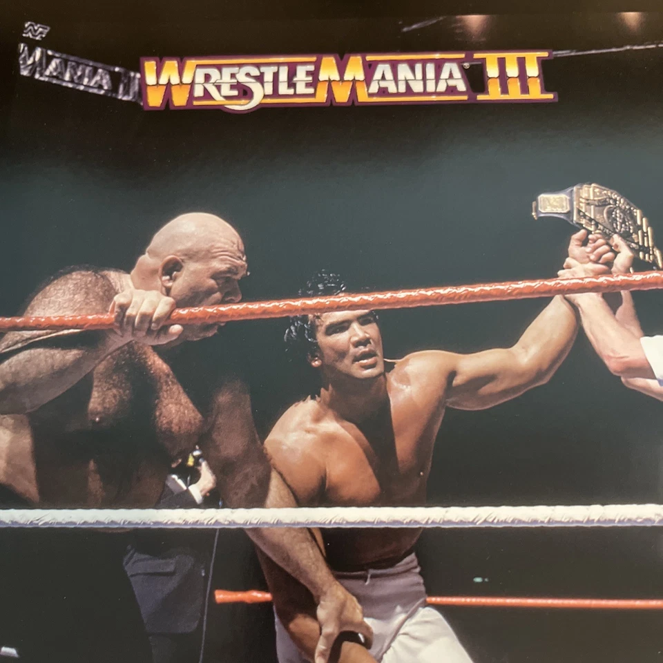 世界自然基金会 WWE 海报印刷版 Ricky Steamboat Wrestlemania III 摔跤 10.5 英寸 x 14 英寸 — 第 2/2 张图片