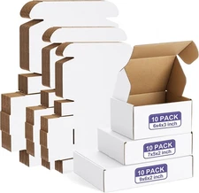 Eupako 30 Pack Small Shipping Boxes Assorted Sizes, 6x4x3, 7x5x2, 9x6x2-10 PCS E