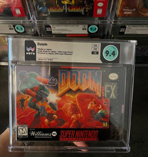 DOOM FX SNES Super Nintendo 1995 NTSC USA WATA 9.4 CIB Red Cart
