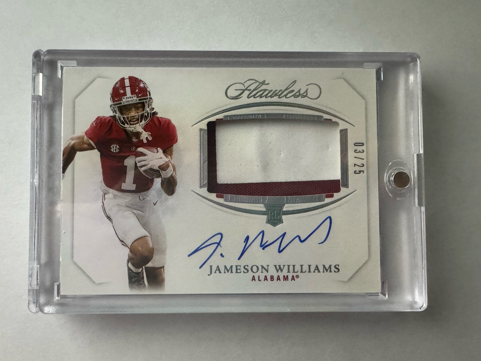 2022 Panini Flawless Jameson Williams Alabama RPA /25
