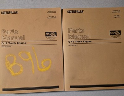 Caterpillar C-12 Truck Engine Parts Manual Set   Vol I & II   SEBP2697-02, Nov 1