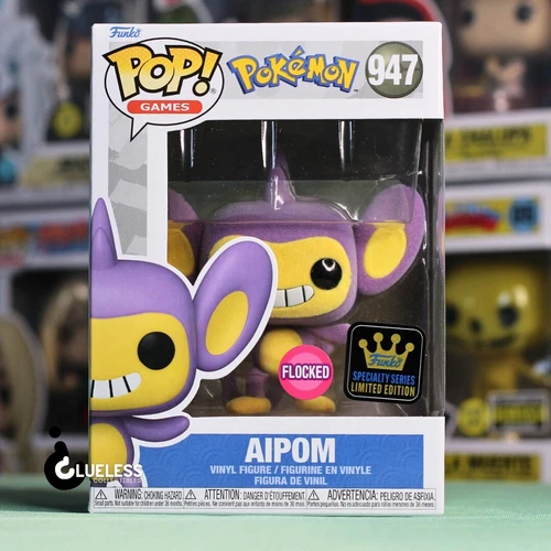 Funko POP! #947 - Pokemon - Aipom (Flocked) Specialty Series and Pop Protector