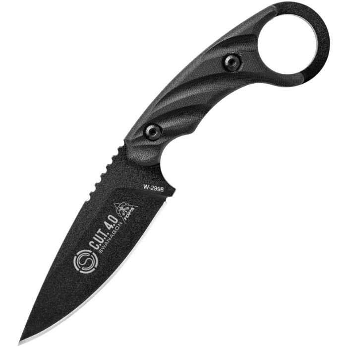 TOPS CUT Combat Utility Tool Fixed Knife 4.25" 1095HC Steel Blade Micarta Handle