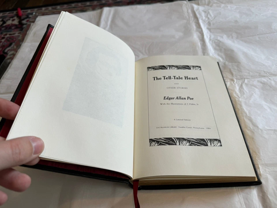 FRANKLIN LIBRARY The Tell Tale Heart And Other Stories 1984 Poe LEATHER VGOOD Foto 3 de 4