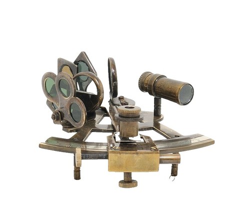 Sextant Militaire Ancien En Laiton - Reproduction Style WWII US Navy - Cadeau Décoration Homme