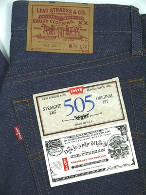 levis 505 raw denim