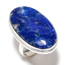 Natural Sodalite Gemstone Handmade 925 Sterling Silver Gift Ring Size 7.5 A943